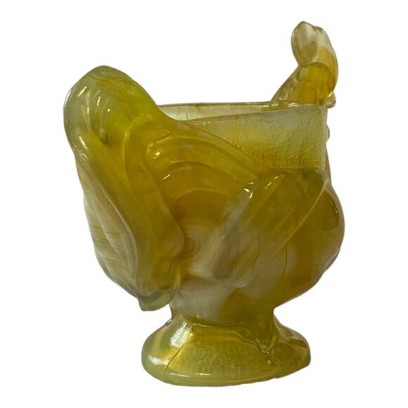 Boyds Glass Extra Large Rooster Egg Cup 1999 Autumn Harvest GLOWS OOAK B1077 - Picture 7 of 15